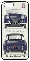 Triumph TR2 1953-55 (disc wheels) Phone Cover Vertical